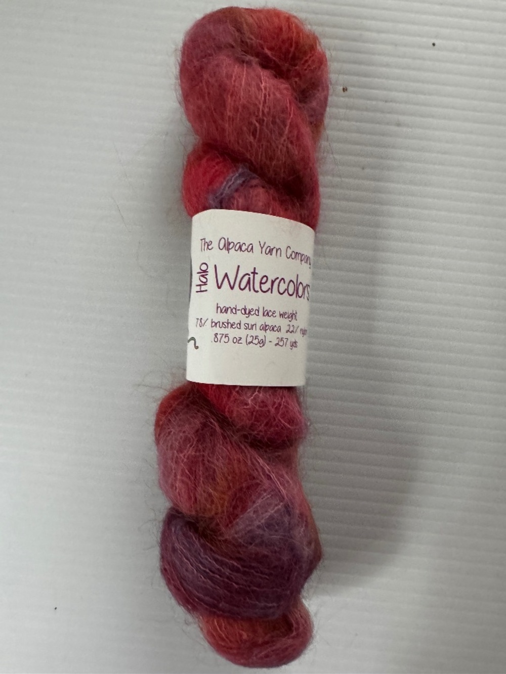 Halo Watercolors- Five Skeins Brushed Suri Alpaca Yarn "Vintage"